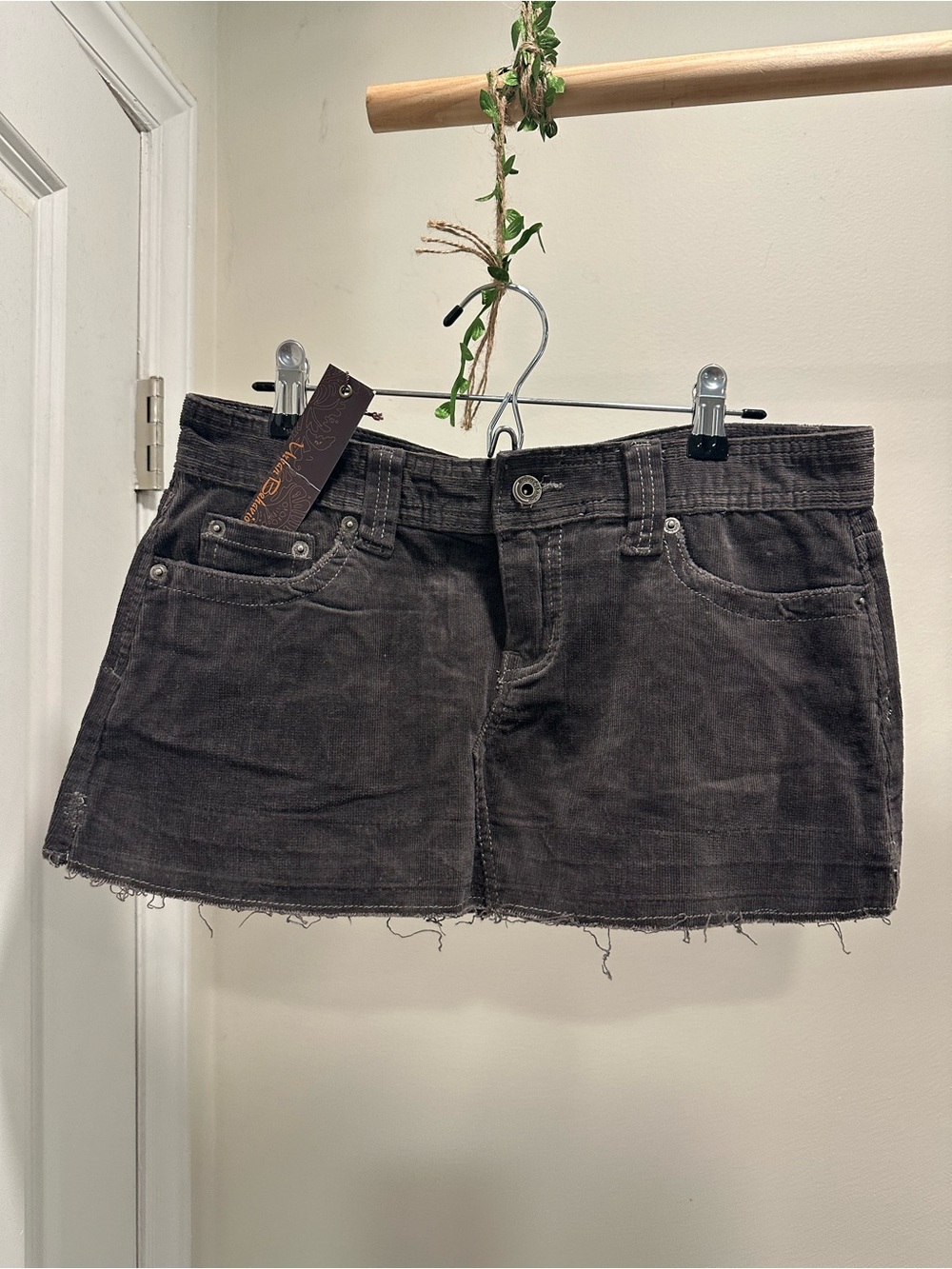 Women’s M | Vintage Y2K Urban Behavior Brown Corduroy Micro Low Rise Mini Skirt